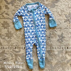 Little Sleepies Blue Rainbow Zippy, Newborn